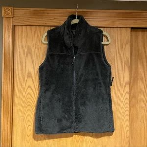 Eddie Bauer Fast Fleece Zip-Up Plush Vest in Carbon Charcoal Gray, Sz Medium